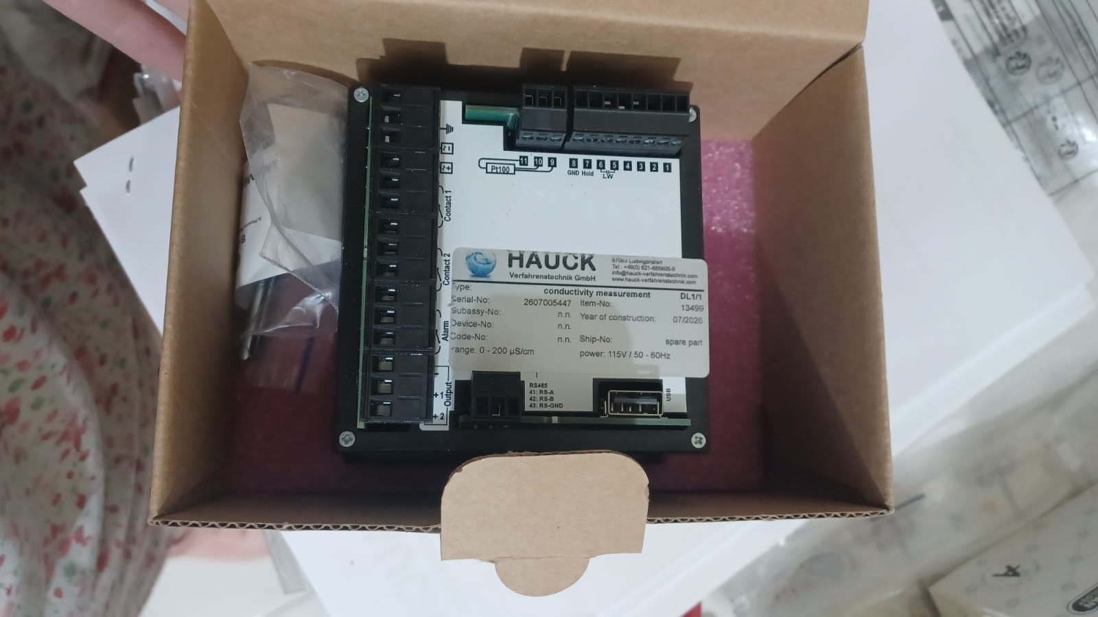 Hauck Verfahrenstechnik DL1/1 conductivity measurement controller